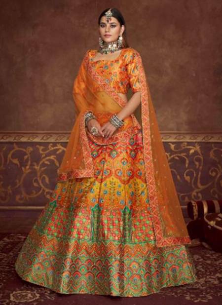 Multi Colour Khushboo Veena Vol 1 New Designer Ehnic Wear Silk Lehenga Choli Collection 2021